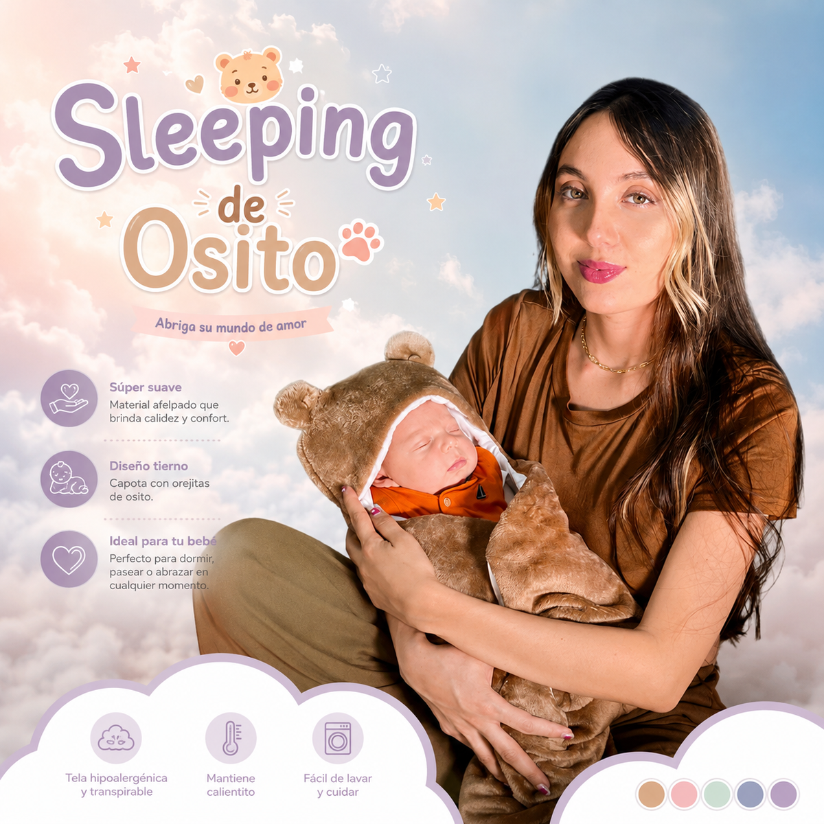 🧸 Sleeping de osito + Envió Gratis